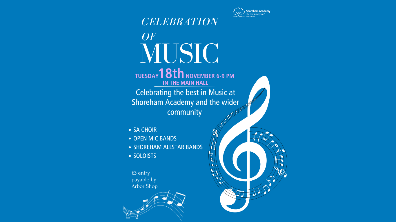 18th Novmber Celebration of Music poster October 13